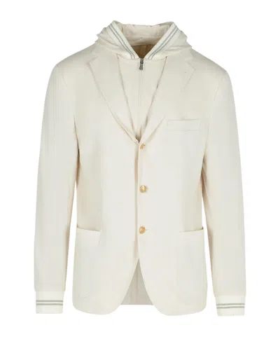 Eleventy Long Sleeve Casual Jacket In White