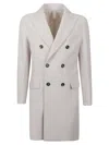 Eleventy Long Sleeve Coat In Burgundy