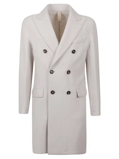 Eleventy Long Sleeve Coat In Burgundy