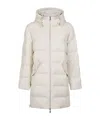 Eleventy Long Sleeve Cotton Coat In White