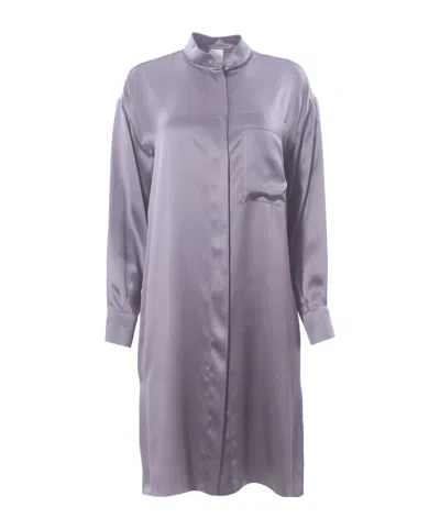 Eleventy Long Sleeve Dress In Blue