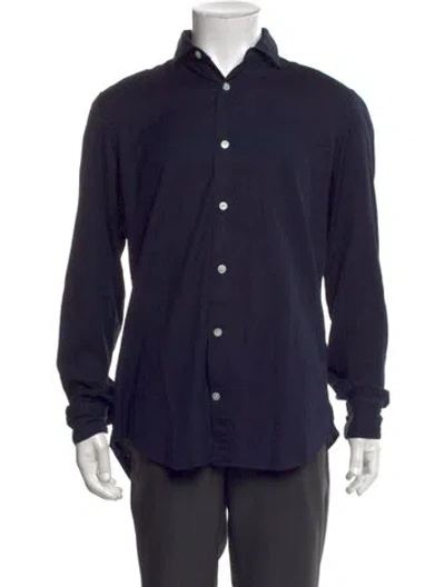 Pre-owned Eleventy Long Sleeve Dress Shirt In Blue