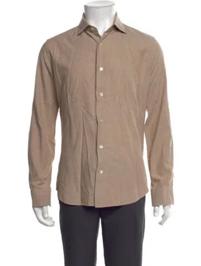 Pre-owned Eleventy Long Sleeve Dress Shirt In Neutrals