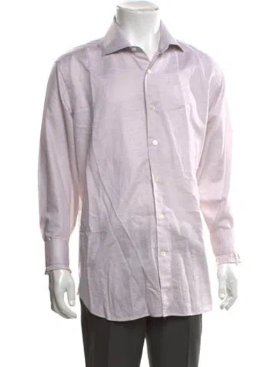 Pre-owned Eleventy Long Sleeve Dress Shirt In Purple