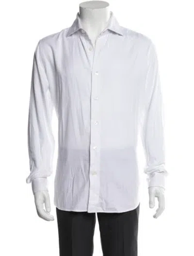 Pre-owned Eleventy Long Sleeve Dress Shirt In White