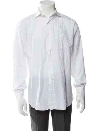 Pre-owned Eleventy Long Sleeve Dress Shirt In White
