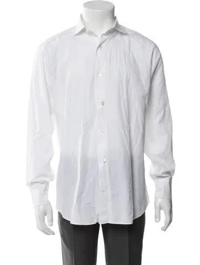 Pre-owned Eleventy Long Sleeve Dress Shirt In White