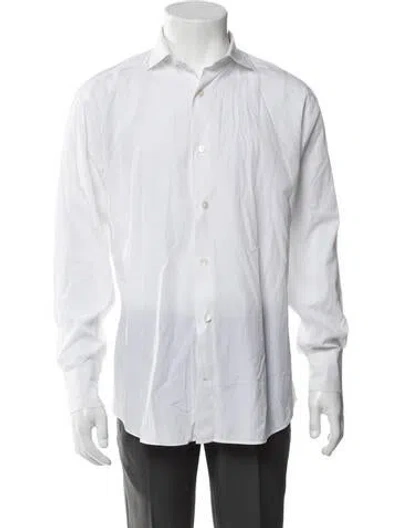 Pre-owned Eleventy Long Sleeve Dress Shirt In White