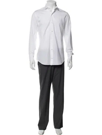 Pre-owned Eleventy Long Sleeve Dress Shirt In White