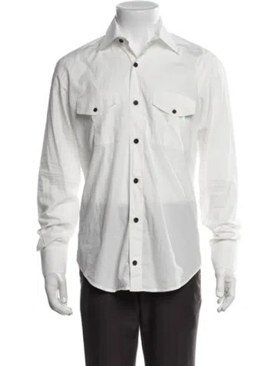 Pre-owned Eleventy Long Sleeve Dress Shirt In White