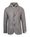 Eleventy Grey Single Breasted Jacket In Gray