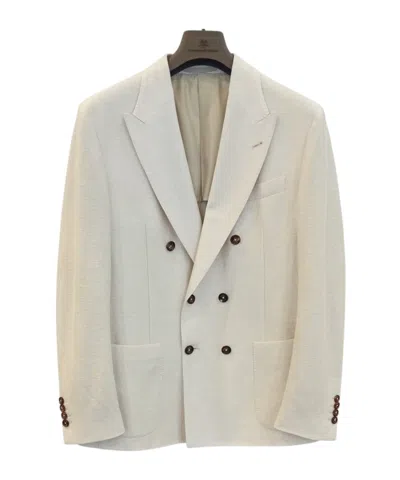 Eleventy Long Sleeve Jacket In White