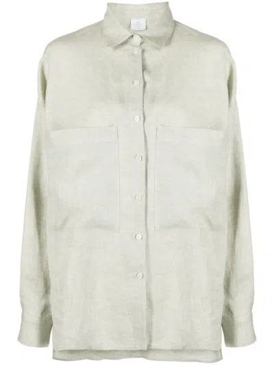 ELEVENTY LONG SLEEVE LINEN SHIRT