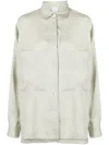 Eleventy Long Sleeve Linen Shirt In Neutral