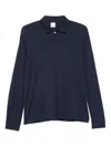 Eleventy Long-sleeve Polo Shirt In Blue