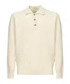 Eleventy Long-sleeve Polo Shirt In Neutral