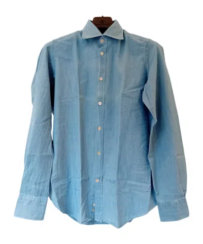 Eleventy Long Sleeve Shirt In Blue