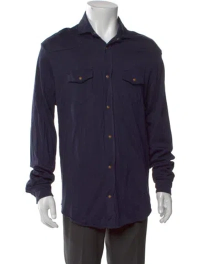 Pre-owned Eleventy Long Sleeve Shirt In Blue
