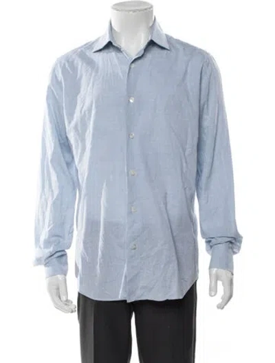 Pre-owned Eleventy Long Sleeve Shirt In Blue