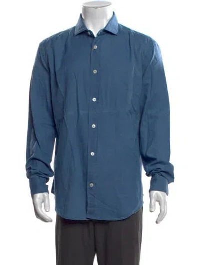 Pre-owned Eleventy Long Sleeve Shirt In Blue
