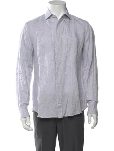 Pre-owned Eleventy Long Sleeve Shirt In Grey