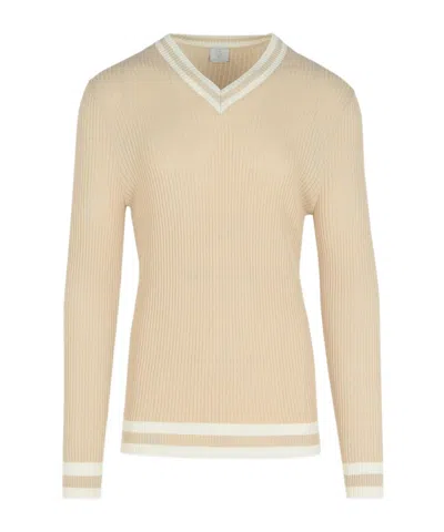 Eleventy Long Sleeve Sweater In Yellow
