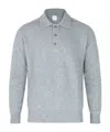 Eleventy Ribbed Crewneck Sweater With Cuffs And Hem In Gray
