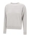 Eleventy Ribbed Crew-neck Sweater In Neutral