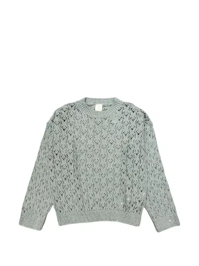 Eleventy Long Sleeve Sweaters In Green