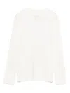 Eleventy Long-sleeve V-neck Top In White