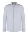 Eleventy Long Sleeved Button-fastened Jacket In Blue