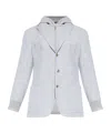 Eleventy Long-sleeved Button-up Jacket In Blue