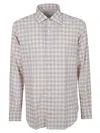 Eleventy Long-sleeved Button-up Shirt With Classic Collar In Gray