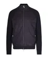 Eleventy Wool Jacket With High Collar And Ribbed Details In Black