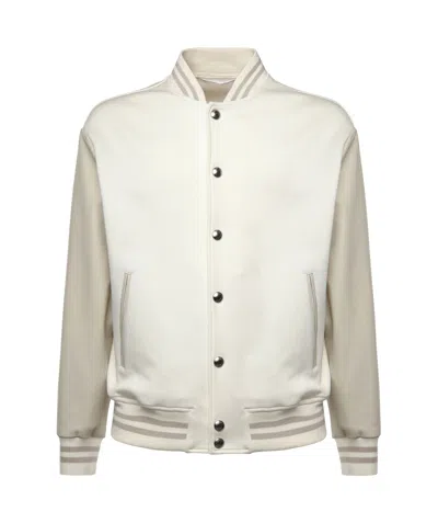 Eleventy Long-sleeved Casual Jacket In White