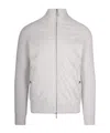 Eleventy Wool Jacket With High Collar And Ribbed Sleeves In White
