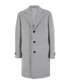 Eleventy Grey Coat With Notched Revers And Herringbone Motif In Wool Blend Man In Gray