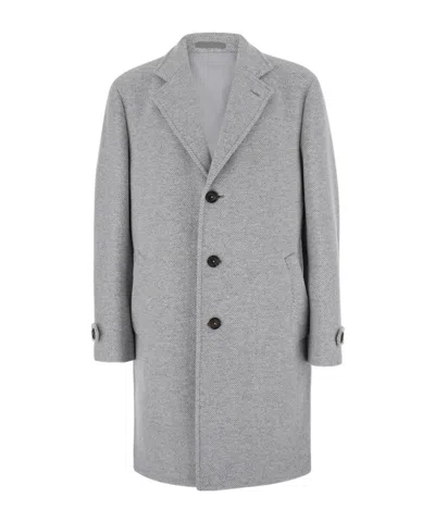 ELEVENTY HERRINGBONE-PATTERN COAT