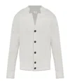 Eleventy Shawl Collar Sweater With Cuffs And Hem In White