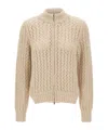 Eleventy Long-sleeved Knitted Cardigan In Neutral