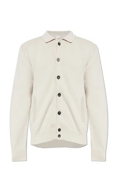 Eleventy Long-sleeved Knitted Sweater In White