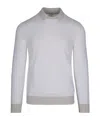 Eleventy Maglia In Lana Vergine Ivory In Multi
