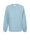 Eleventy V-neck Balloon-sleeve Blouse In Multi