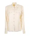 Eleventy Cotton Flannel Shirt In Neutral