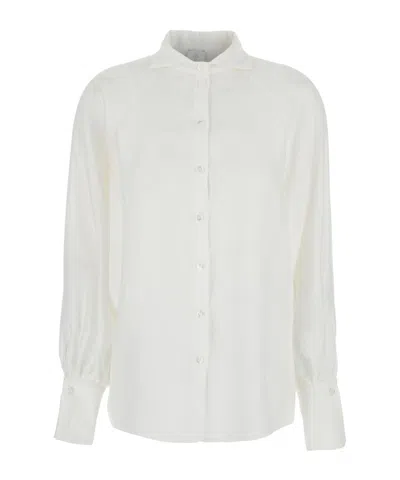 Eleventy Long-sleeved Shirt In White