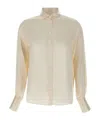 Eleventy Buttoned Silk Shirt In Yellow