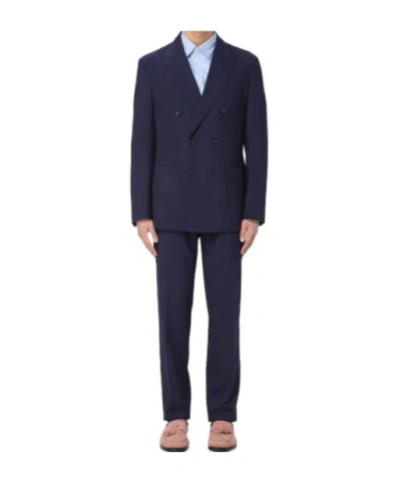 Eleventy Long-sleeved Suit In Blue