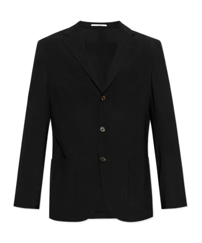 Eleventy Long-sleeved Suit Coat In Black