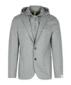 Eleventy Grey Wool Blend Blazer Men In Gray