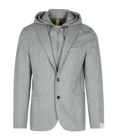 Eleventy Long-sleeved Suit Coat In Grey
